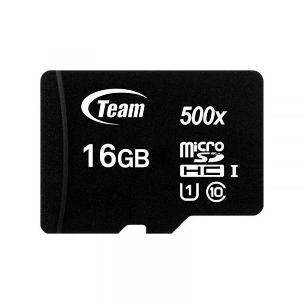  MicroSDHC 16GB UHS-I Class 10 Team Black (TUSDH16GCL10U02) -  1