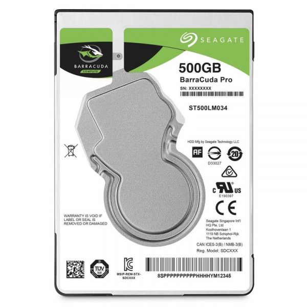 HDD 2.5" SATA  500GB Seagate BarraCuda Pro 7200rpm 128MB (ST500LM034) - �������� 1