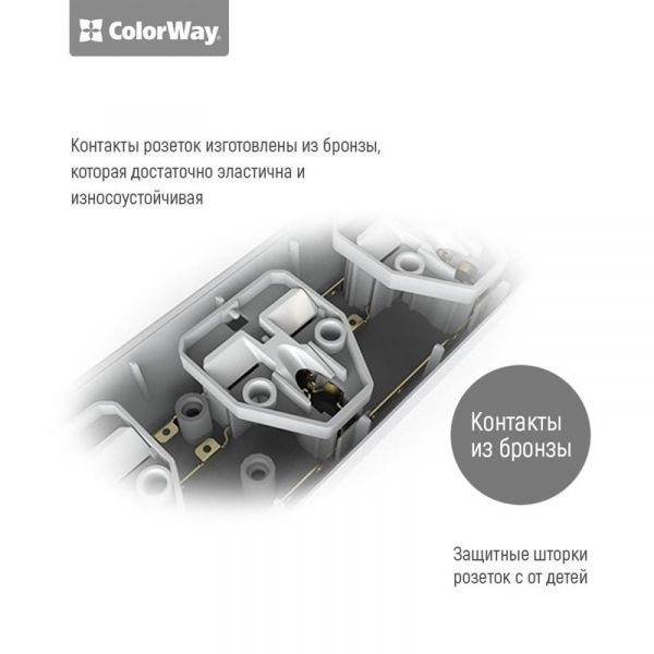    ColorWay CW-CHU33B, 3 /3USB Black 1.8M (CW-CHU33B) -  10
