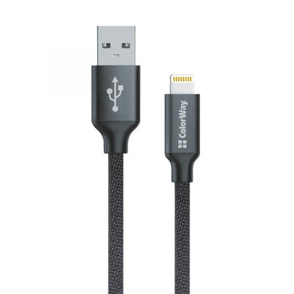  ColorWay USB-Lihgtning, 1 Black (CW-CBUL004-BK) -  1