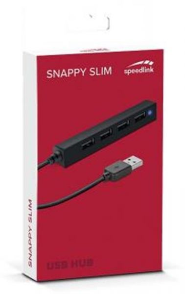 ��������� ������������ USB2.0 SpeedLink Snappy Slim Black (SL-140000-BK) 4�USB2.0 - �������� 2
