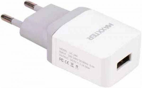    Maxxter (1USBx2.1A) White (UC-24A) -  1
