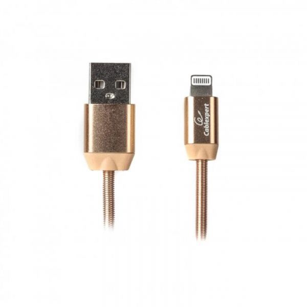 ������ USB 2.0 - 1.0� AM/Lightning Cablexpert CCPB-L-USB-08G, Gold, �������, 2.4� - �������� 1