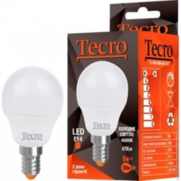 ����� LED Tecro TL-G45-6W-4K-E14 6W 4000K E14 - �������� 1