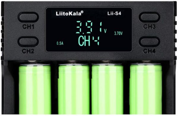     Liitokala 4 Slots, LCD , Li-ion/Ni-MH/Ni-Cd/AA/A/AAAA/ (Lii-S4) -  3