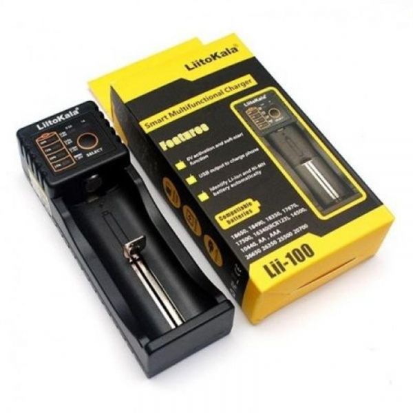    Liitokala Lii-100, 1 , Ni-Mh/Li-ion/Li-Fe, USB, Powerbank, LED, Polybag -  1
