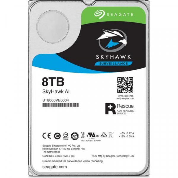 ����������� HDD SATA 8.0TB Seagate SkyHawk AI Surveillance 7200rpm 256MB (ST8000VE000) - �������� 1
