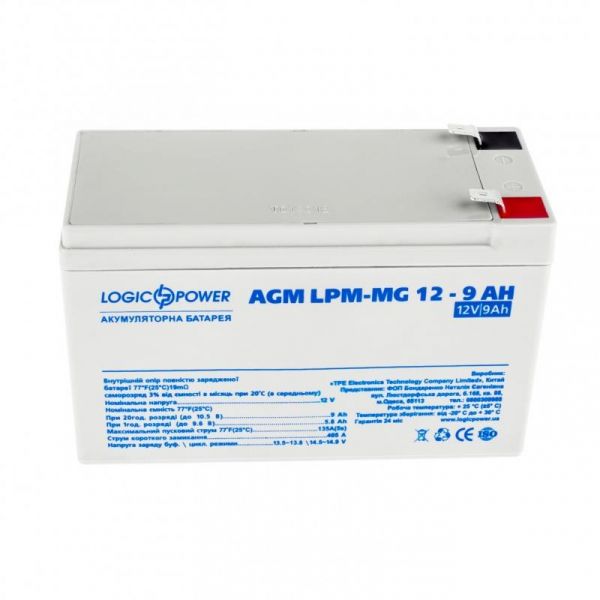      LogicPower AGM LPM-MG 12 - 9 AH -  1