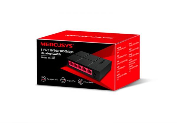 ���������� Mercusys MS105G (5�10/100/1000 ����, ����������) - �������� 2