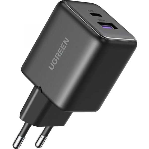 �������� ������� Ugreen X516 2xUSB 30W (USB-A + USB-C) Black (65014) - �������� 1