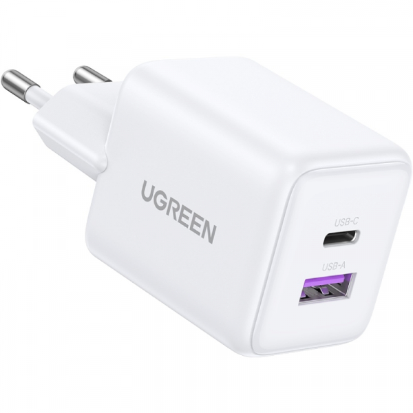 �������� ������� Ugreen X516 2xUSB 30W (USB-A + USB-C) White (65015) - �������� 3