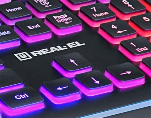 ���������� REAL-EL Comfort 8000 Backlit Black USB - �������� 7