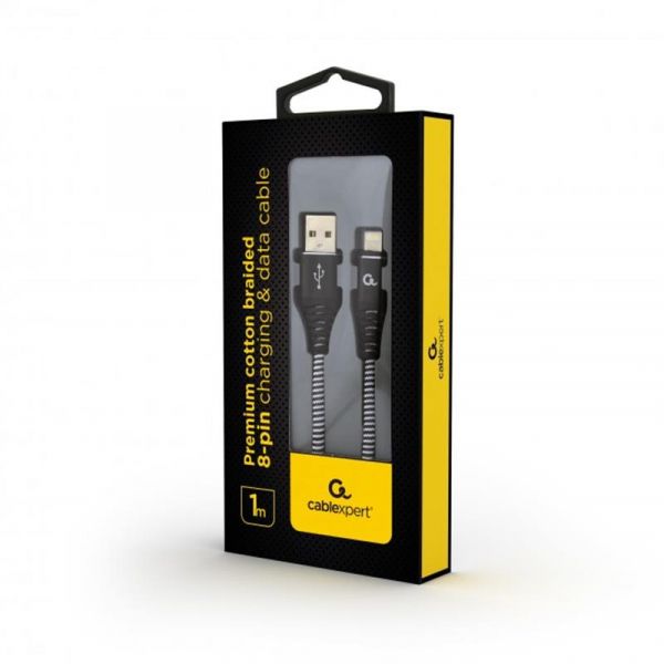 ������ Cablexpert (CC-USB2B-AMLM-1M-BW) USB 2.0 A - Lightning, �������, 1�, ������ - �������� 2