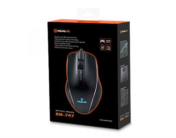 ���� REAL-EL RM-747 Black USB UAH - �������� 7
