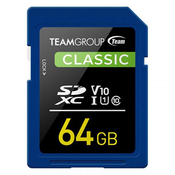  '  ` SDXC 64GB UHS-I Class 10 Team Classic (TSDXC64GIV1001) -  1