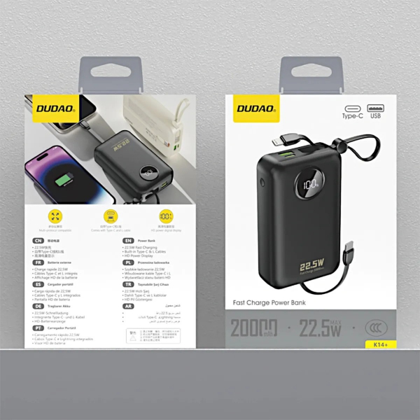 ������������� ��������� ������� Dudao K14+ 20000mAh 22.5W Black (6977196680016) - �������� 4