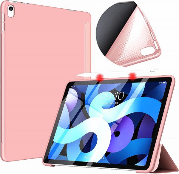 �e��� BeCover Tri Fold Soft TPU Silicone ��� Apple iPad Air 11" M2 2024 Pink (711410) - �������� 2