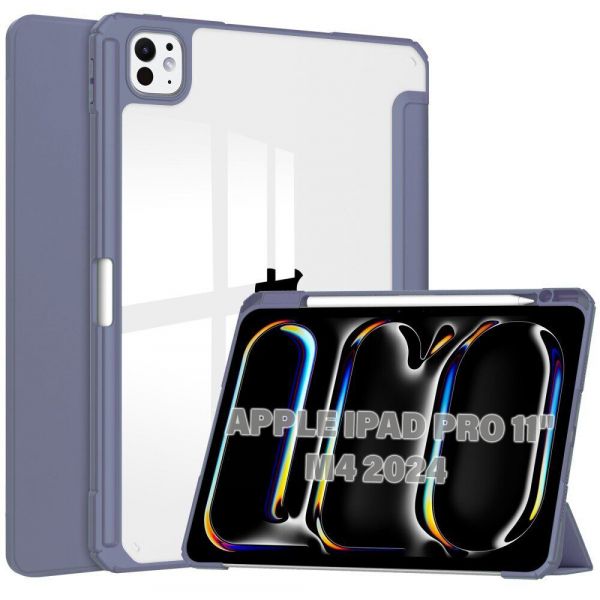 �e���-������ BeCover Soft Edge TPU � ���������� Apple Pencil ��� Apple iPad Pro 11" M4 2024 Purple (711716) - �������� 1