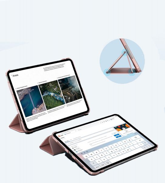 �e���-������ BeCover Tri Fold Hard ��� Apple iPad Pro 11" M4 2024 Pink (711728) - �������� 5