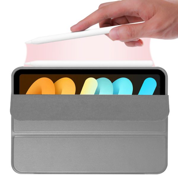 �����-������ BeCover Tri Fold Soft TPU ��� Apple iPad Mini 7 2024 8.3" Gray (712446) - �������� 3