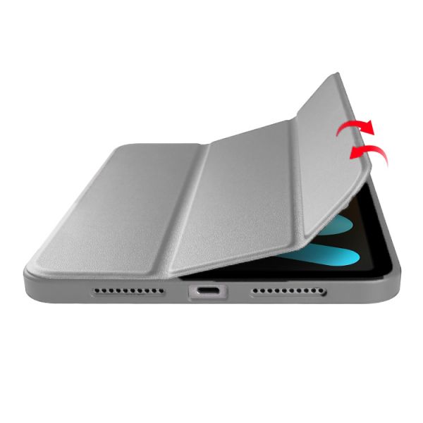 �����-������ BeCover Tri Fold Soft TPU ��� Apple iPad Mini 7 2024 8.3" Gray (712446) - �������� 4