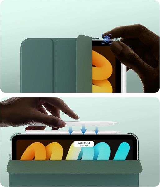 �����-������ BeCover Tri Fold Hard ��� Apple iPad Mini 7 2024 8.3" Dark Green (712451) - �������� 3