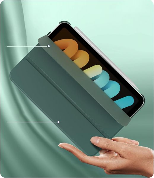 �����-������ BeCover Tri Fold Hard ��� Apple iPad Mini 7 2024 8.3" Dark Green (712451) - �������� 4