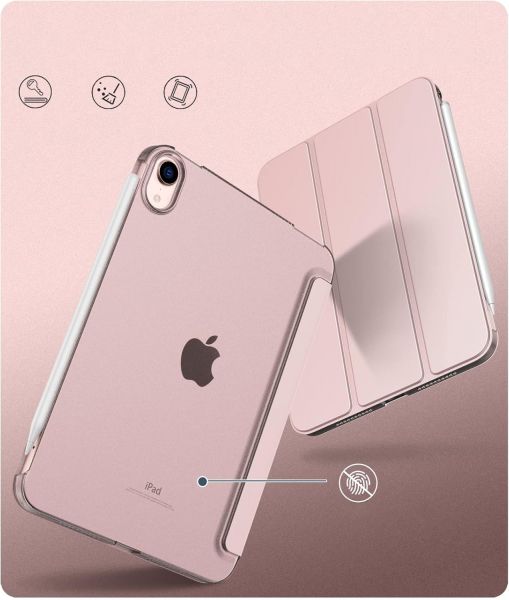 �����-������ BeCover Tri Fold Hard ��� Apple iPad Mini 7 2024 8.3" Pink (712454) - �������� 2