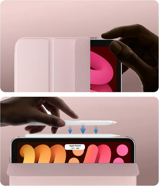 �����-������ BeCover Tri Fold Hard ��� Apple iPad Mini 7 2024 8.3" Pink (712454) - �������� 3