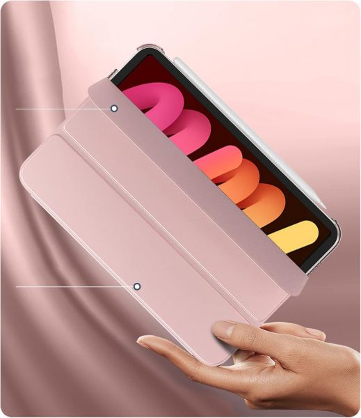 �����-������ BeCover Tri Fold Hard ��� Apple iPad Mini 7 2024 8.3" Pink (712454) - �������� 4