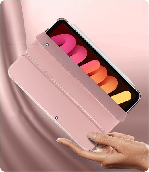 �����-������ BeCover Tri Fold Hard ��� Apple iPad Mini 7 2024 8.3" Rose Gold (712456) - �������� 4