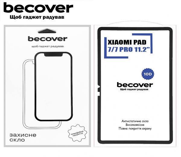 �������� ������ BeCover 10D ��� Xiaomi Pad 7 / 7 Pro 11.2" Black (713008) - �������� 2