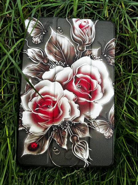 �e��� BeCover Smart Case ��� Samsung Galaxy Tab A11 SM-X133/SM-X135 8.7" Black Rose (713983) - �������� 4