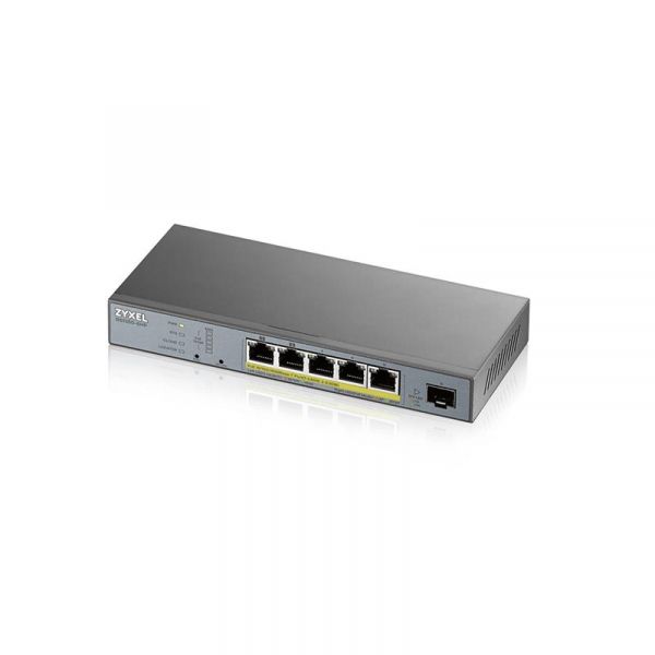 ���������� ZYXEL GS1350-6HP (5xGE PoE, L2, 1xSFP, PoE 60W, ������) - �������� 1