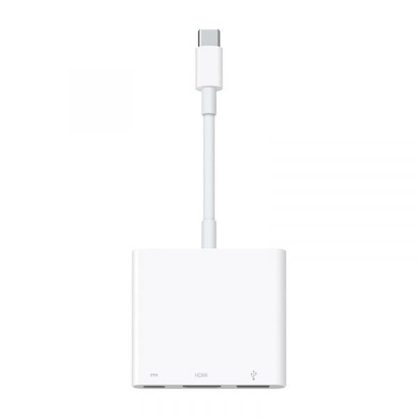  Apple Multiport Adapter USB Type-C - USB + USB Type-C + HDMI (M/F) White (MUF82FE/A) -  1