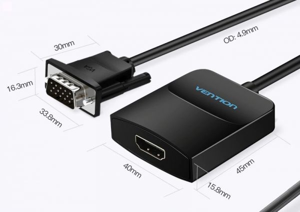 ������� Vention VGA-HDMI, 0.2 m, � ������ � ��������� (ACNBB) - �������� 8