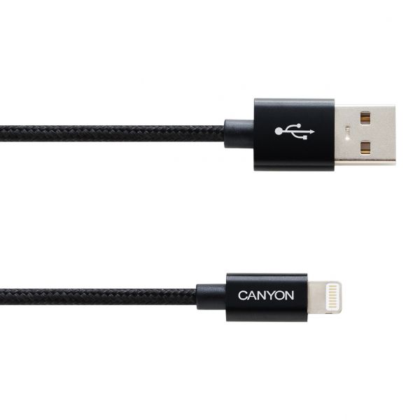 ������ Canyon USB - Lightning 8-pin 1�, Black (CNE-CFI3B) � ������� - �������� 2