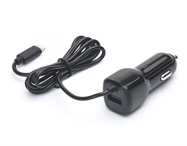 ������������ �������� ������� REAL-EL CA-17 (2USB, 2.1A) Black + ������ Lightning - �������� 2