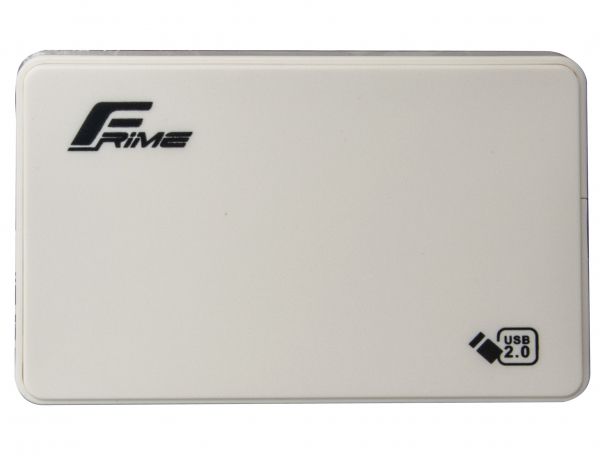   Frime SATA HDD/SSD 2.5", USB 2.0, Plastic, White (FHE11.25U20) -  1