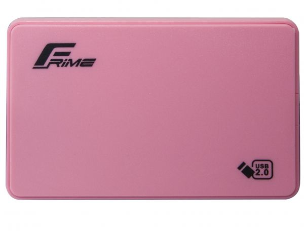   Frime SATA HDD/SSD 2.5", USB 2.0, Plastic, Pink (FHE12.25U20) -  1
