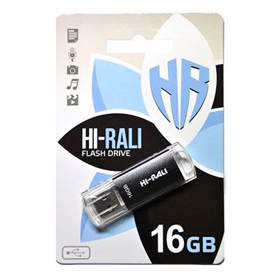 USB Flash Drive 16Gb Hi-Rali Rocket series Black / HI-16GBVCBK -  1