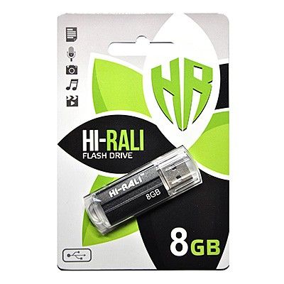 USB Flash Drive 8Gb Hi-Rali Corsair series Black / HI-8GBCORBK -  1