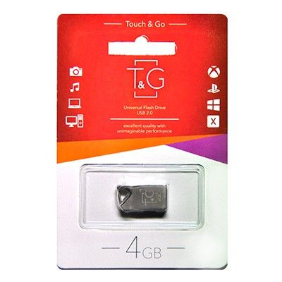 USB Flash Drive 4Gb T&G 109 Metal series Silver, TG109-4G -  1