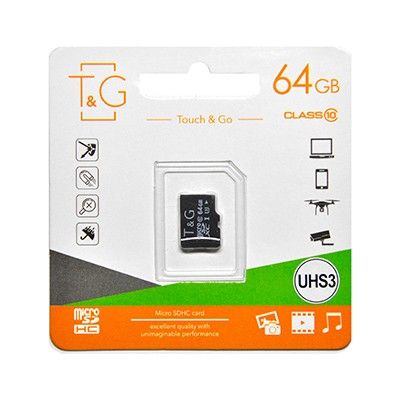 ����� ���'�� ����� ���'�� microSDXC, 64Gb, Class10 UHS-3, T&G, ��� �������� (TG-64GBSDU3CL10-00) - �������� 1