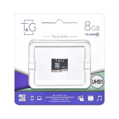   MicroSDHC   8GB UHS-I Class 10 T&G (TG-8GBSD10U1-00) -  1