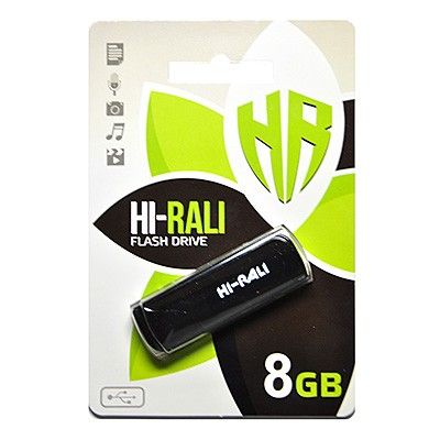 USB Flash Drive 8Gb Hi-Rali Taga Black, HI-8GBTAGBK -  1