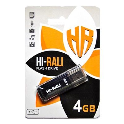 USB Flash Drive 4Gb Hi-Rali Stark series Black, HI-4GBSTBK -  1