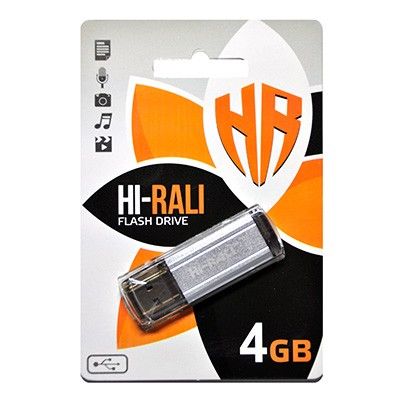USB Flash Drive 4Gb Hi-Rali Stark series Silver, HI-4GBSTSL -  1