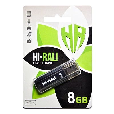 USB Flash Drive 8Gb Hi-Rali Stark series Black, HI-8GBSTBK -  1