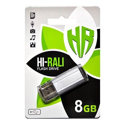 USB Flash Drive 8Gb Hi-Rali Stark series Silver, HI-8GBSTSL -  1